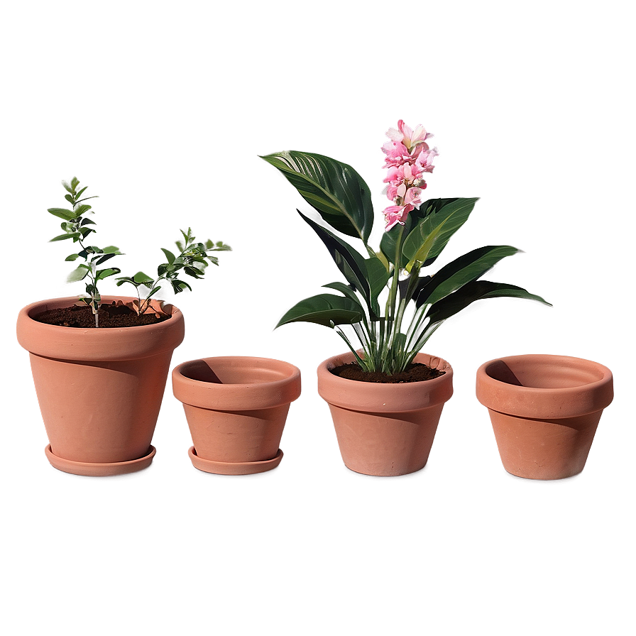 Clay Flower Pots Png 31