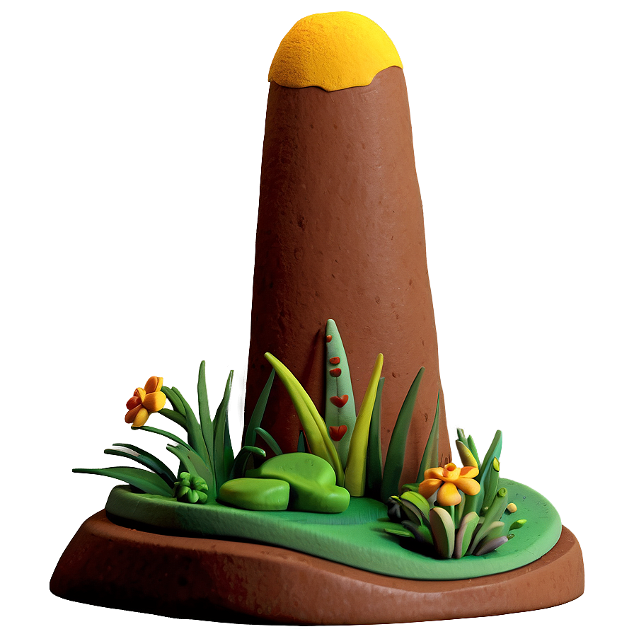 Clay Landscape Art PNG sap PNG image with a transparent background, free high-resolution download