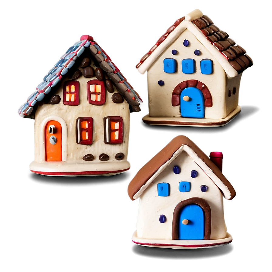 Clay Miniature Houses Png Mws