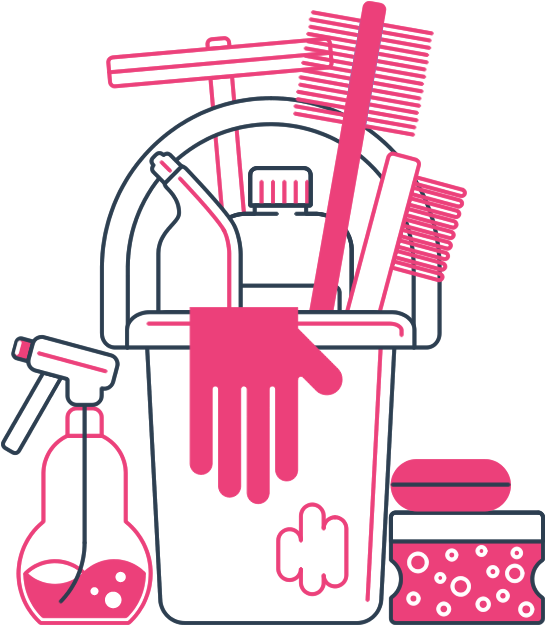 Cleaning Supplies Vector Illustration