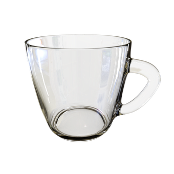 Clear Glass Coffee Mugon Black Background PNG image with a transparent background, free high-resolution download