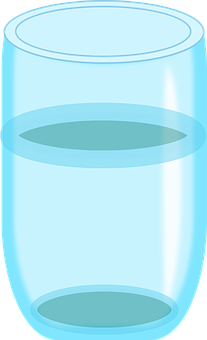 Clear Glass Half Full PNG image with a transparent background, free high-resolution download