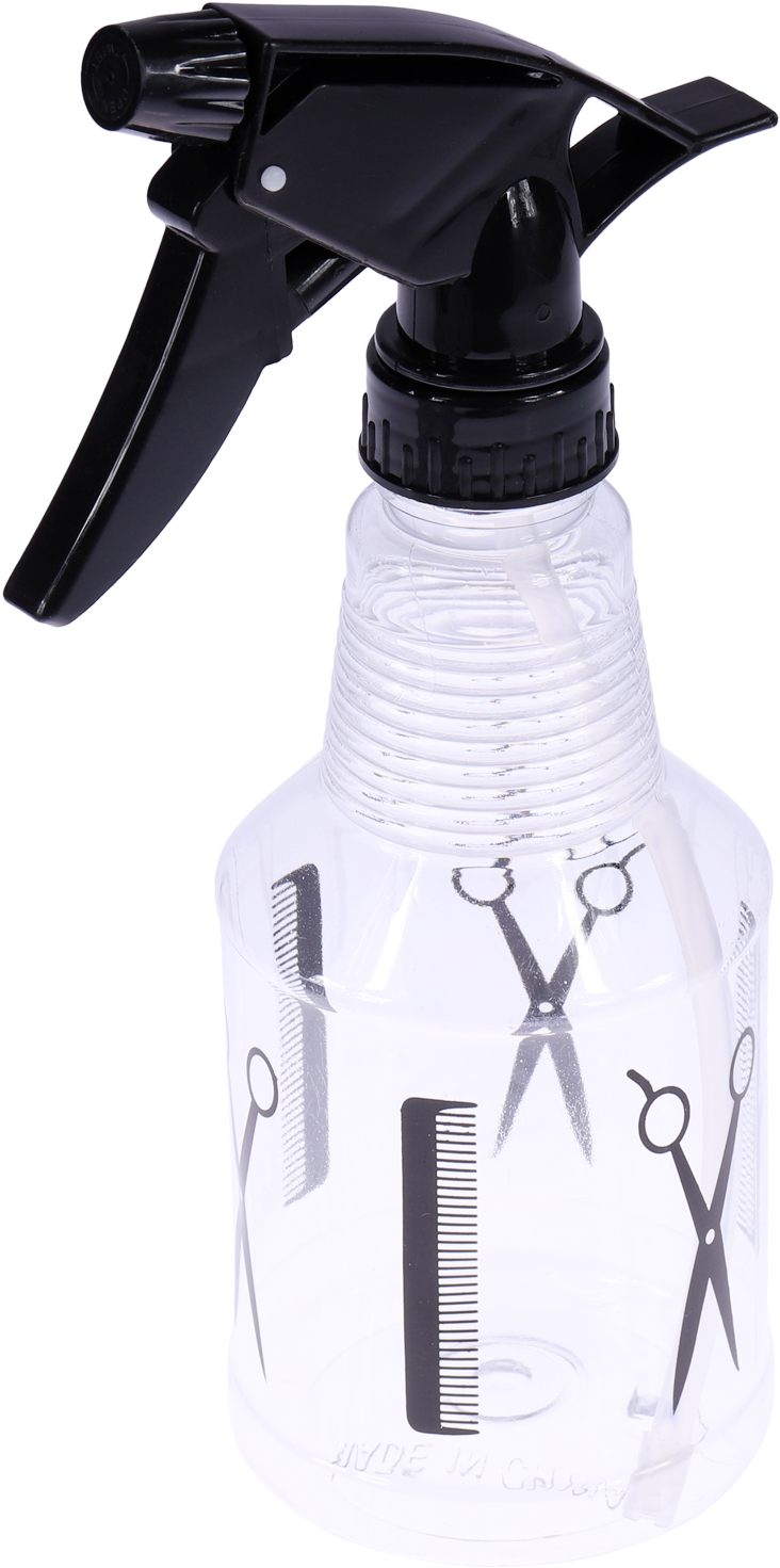 Clear Plastic Spray Bottlewith Black Trigger