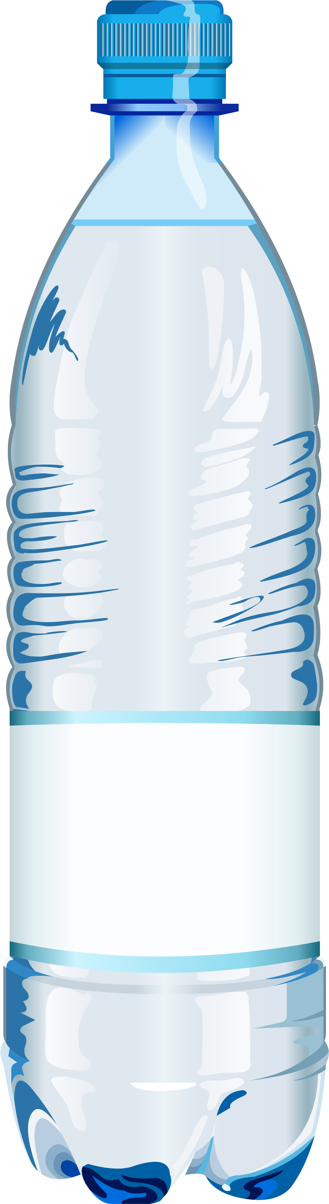 Clear Plastic Water Bottle PNG with transparent background