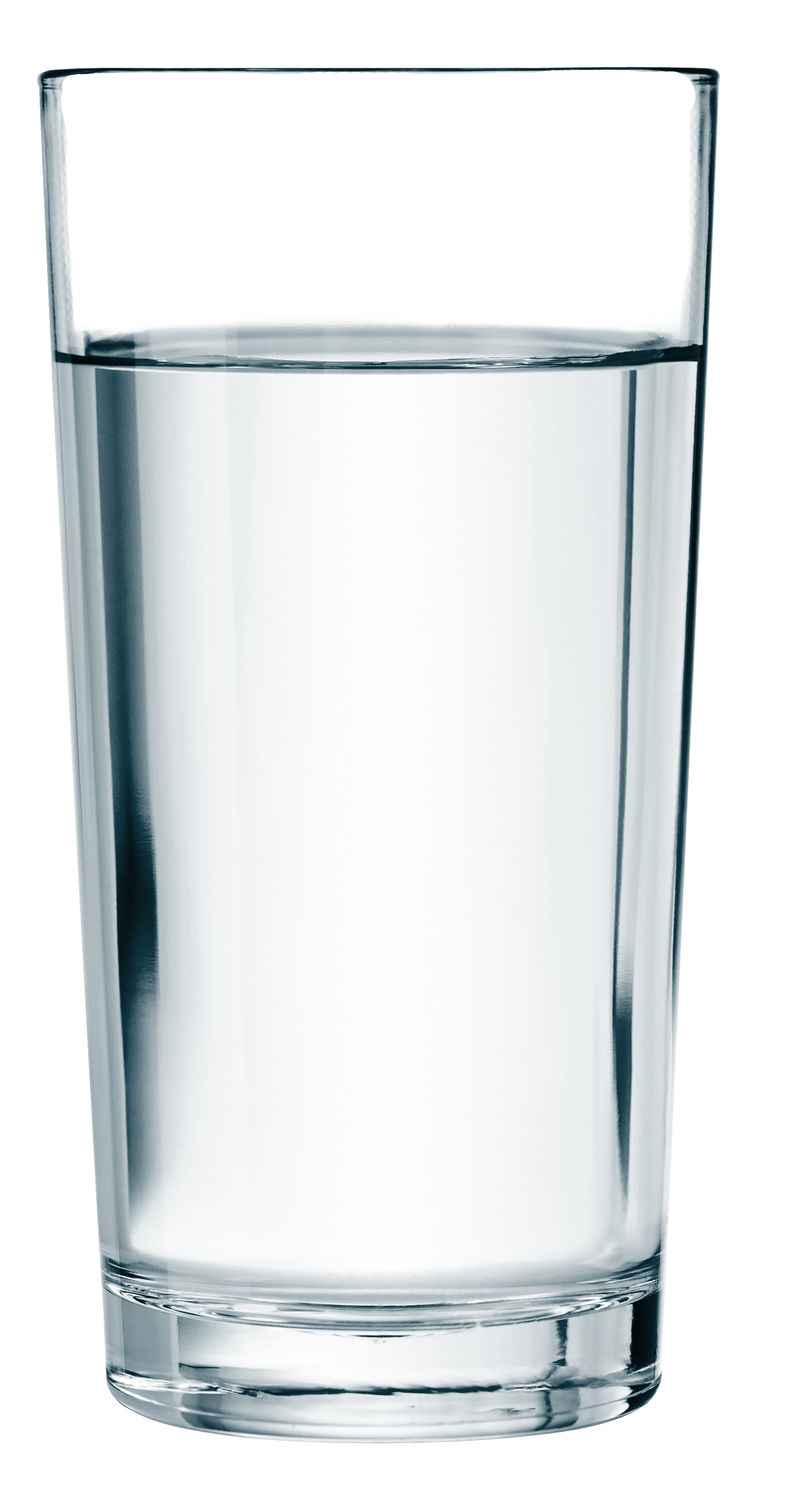 Clear Water Glass Full