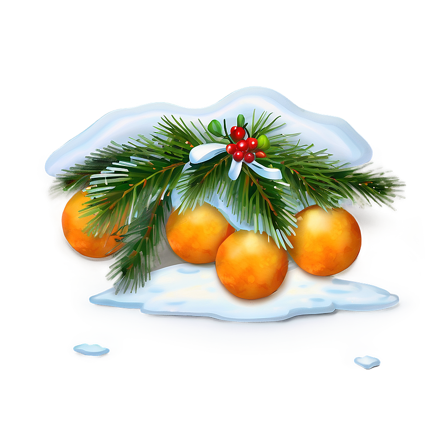 Clementine Festive Decoration Png 06252024