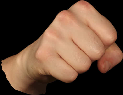 Clenched Fist Black Background