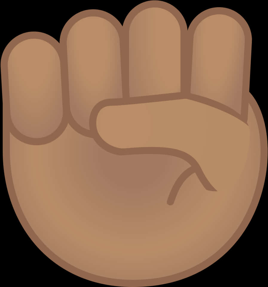 Clenched Fist Emoji Illustration