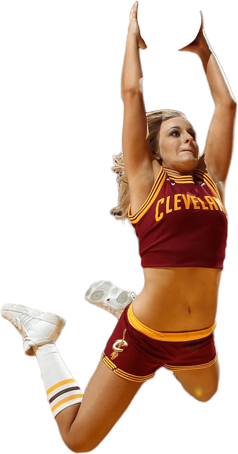 Cleveland Cheerleader - Cute Transparent Background Cheerleader Gif, HD Png Download PNG with transparent background