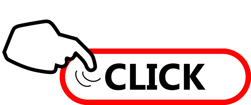 Click Button Graphicwith Hand Icon