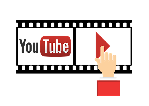 Clicking Playon You Tube Graphic PNG with transparent background