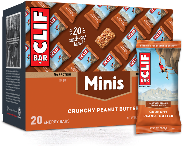Crunchy Peanut Butter Minis Packaging - Mini Clif Bars, HD Png Download PNG with transparent background