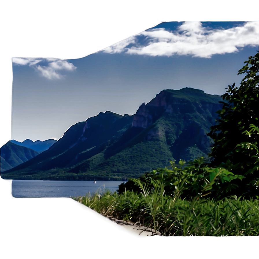 Cliff And Distant Mountains Png 78