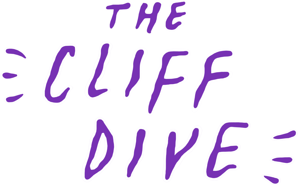 Cliff Dive Text Illustration