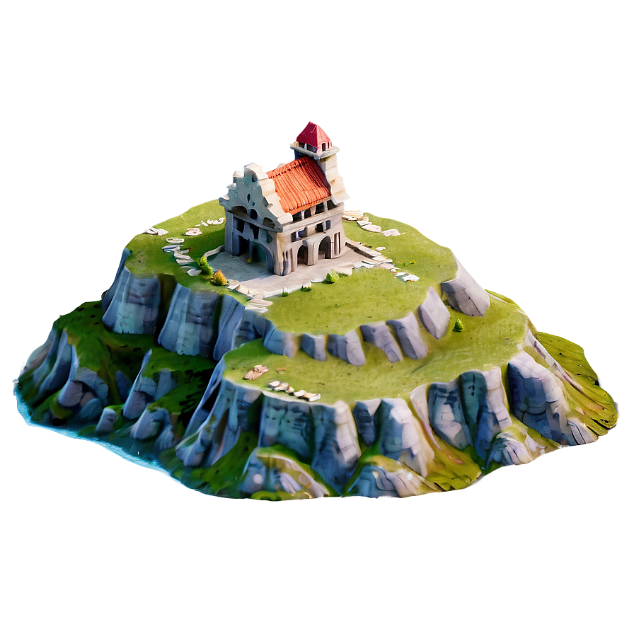 Cliff Side Castle Png Qnm