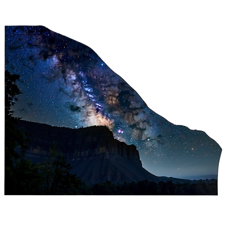 Cliff With Milky Way Png 75