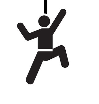 Climbing Silhouette Icon PNG with transparent background