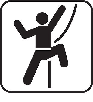 Climbing Sport Symbol PNG with transparent background
