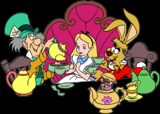 Clip Art Alice In Wonderland Tea Party - Disney Alice In Wonderland Png, Transparent Png PNG with transparent background