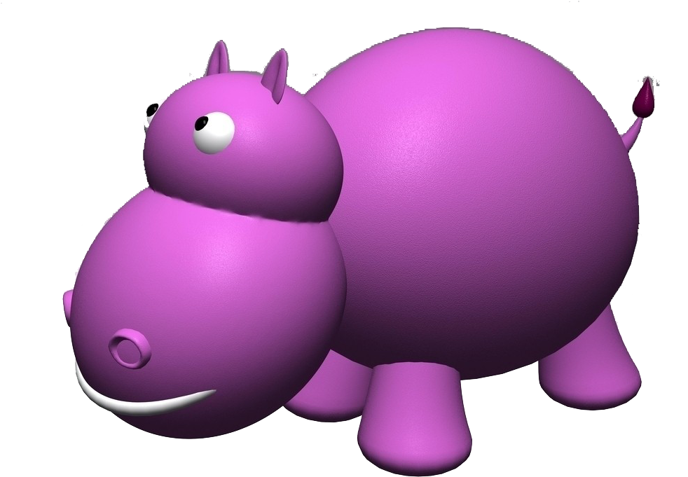 Clip Art Purple Hippo Cartoon - Purple Cartoon Hippo, HD Png Download PNG with transparent background