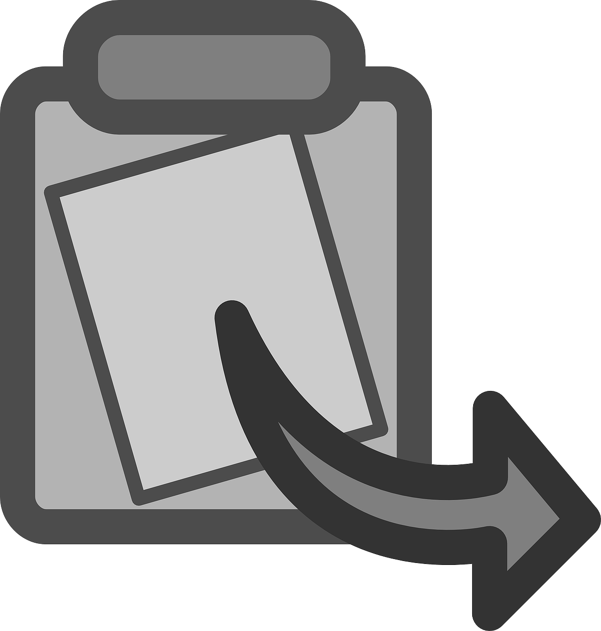 Clipboard Document Insertion Icon