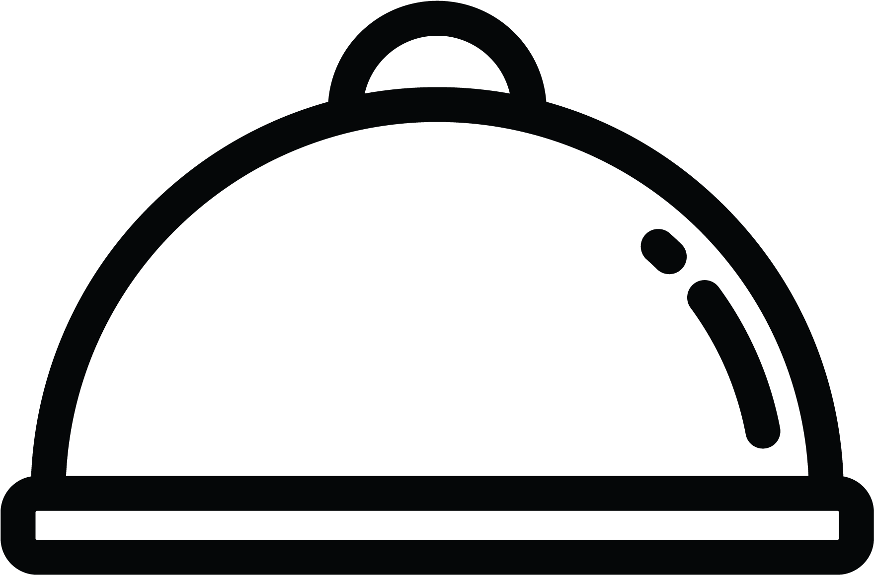 Cloche Icon Simple Design PNG with transparent background