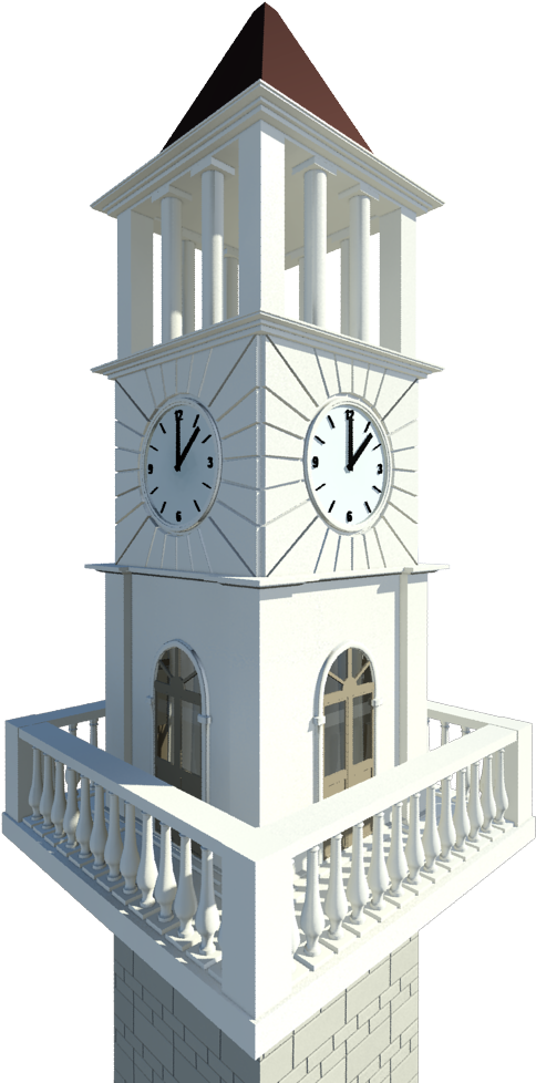 Clock Tower3 D Rendering