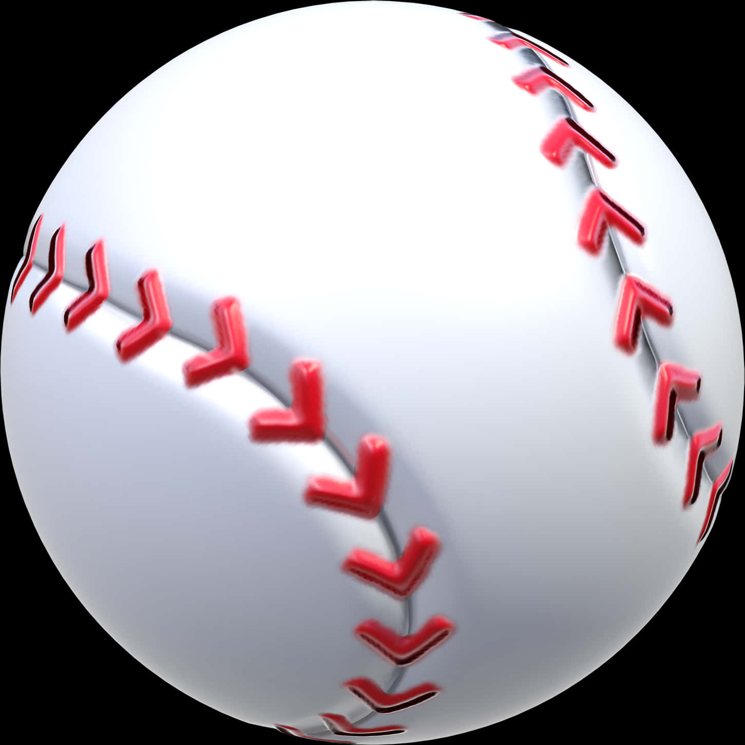 Close Up Baseball Stitching PNG with transparent background