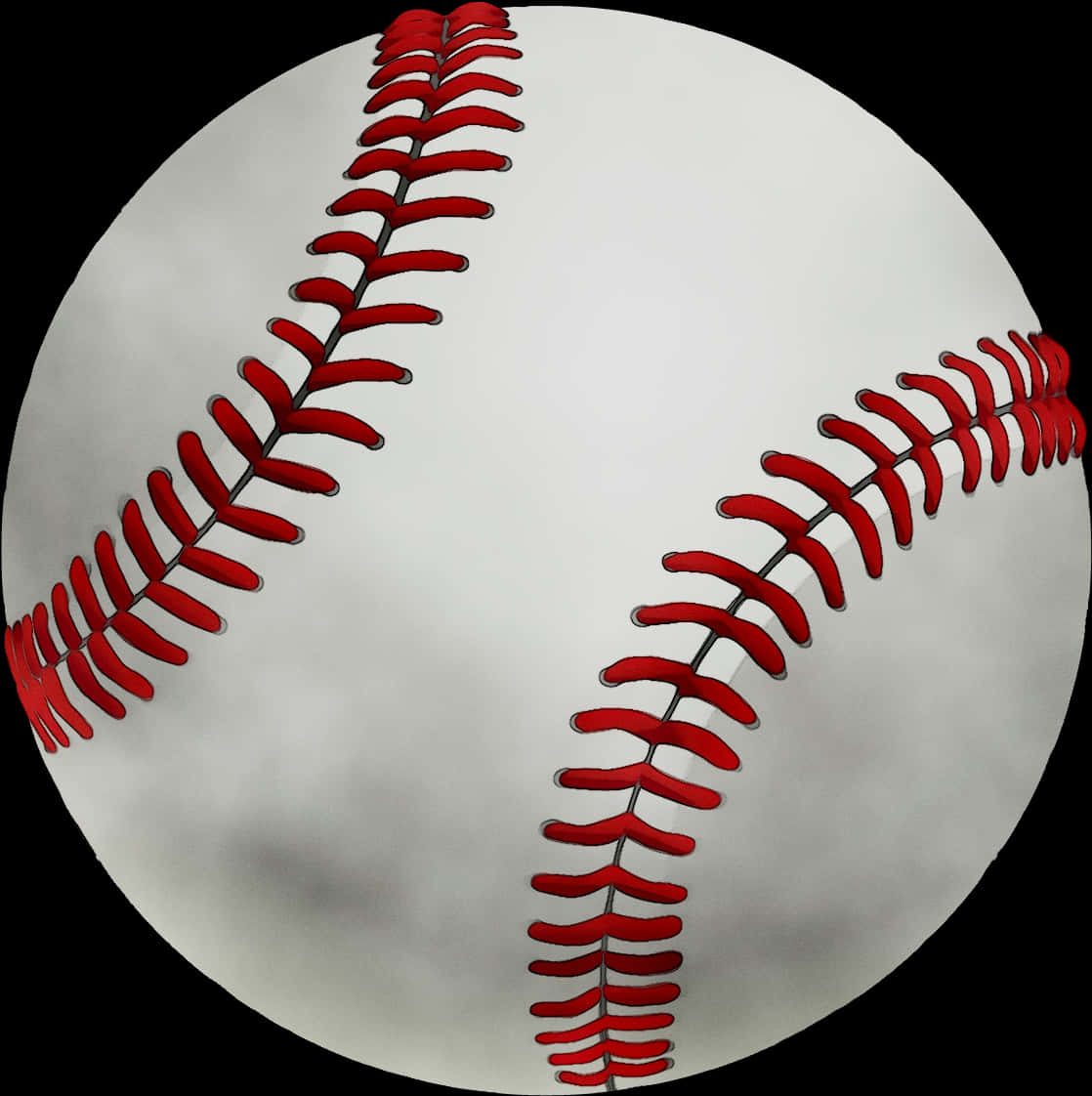 Close Up Baseball Stitching PNG with transparent background