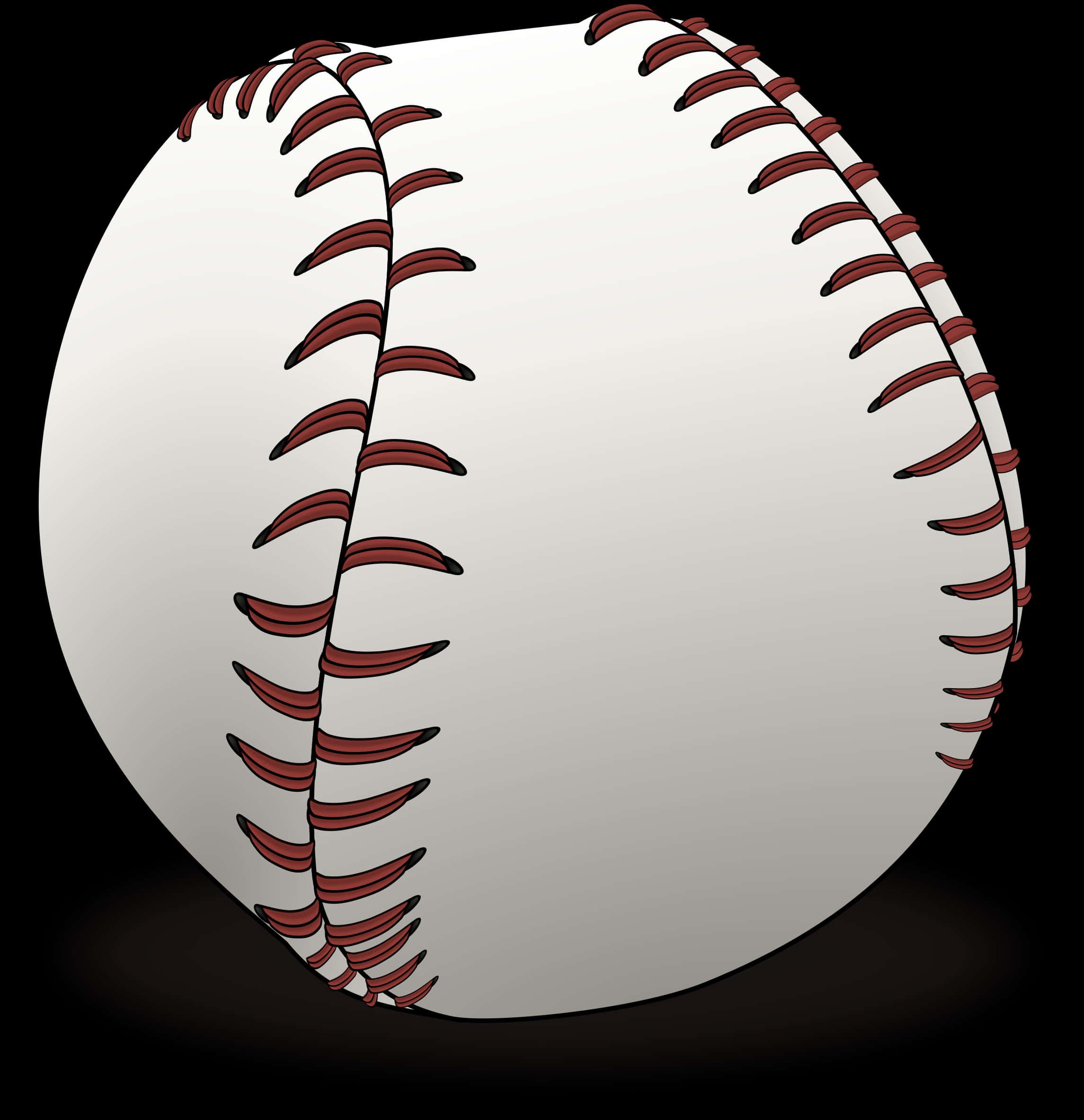 Close Up Baseball Stitching PNG with transparent background
