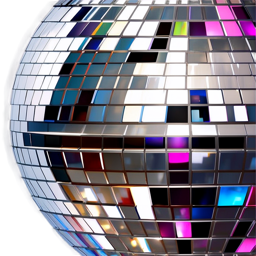 Close Up Disco Ball Reflections PNG with transparent background