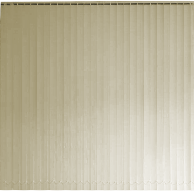 Closed Beige Vertical Blinds