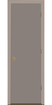 Closed Interior Door Image PNG with transparent background