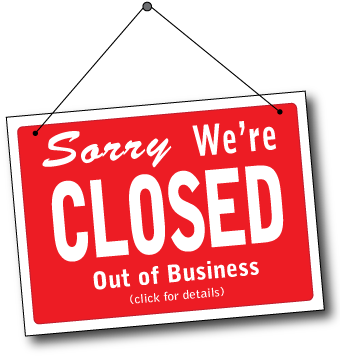 Closed Outof Business Sign PNG image with a transparent background, free high-resolution download