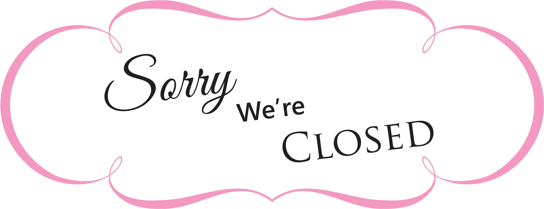 Closed Sign Elegant Design PNG image with a transparent background, free high-resolution download