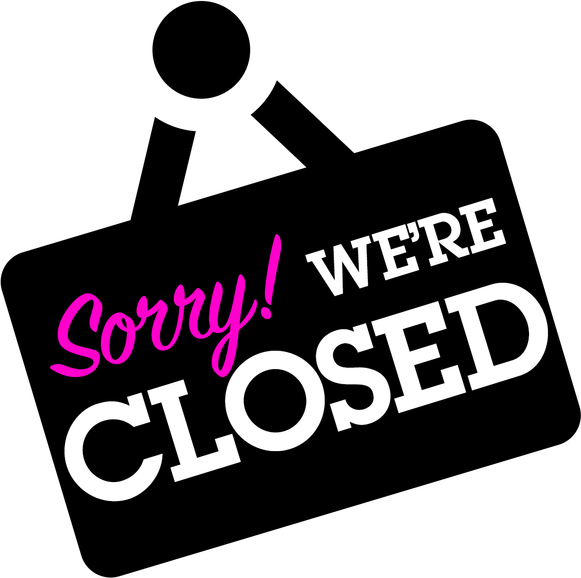 Closed Sign Graphic 1163x1157 PNG image with a transparent background, free high-resolution download