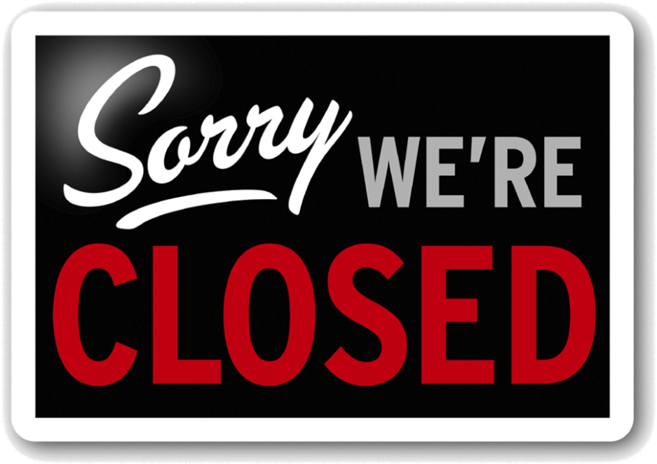 Closed Sign Graphic 937x662 PNG image with a transparent background, free high-resolution download