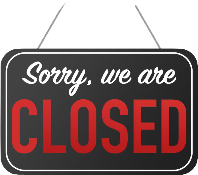 Closed Sign Hanging Door 657x581 PNG image with a transparent background, free high-resolution download