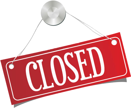 Closed Sign Hanging PNG image with a transparent background, free high-resolution download