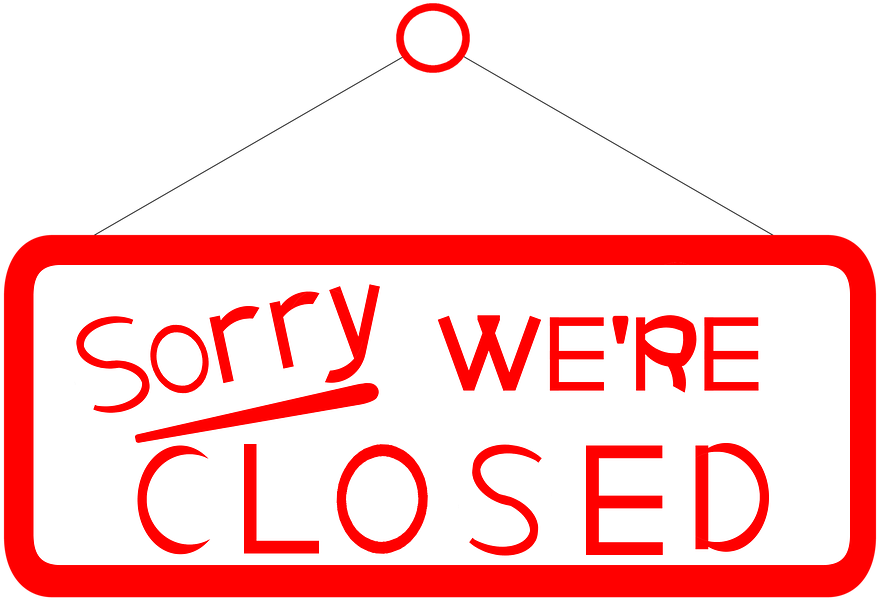 Closed Sign Redand White 879x600 PNG image with a transparent background, free high-resolution download