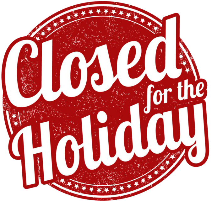 Closedfor Holiday Sign PNG image with a transparent background, free high-resolution download