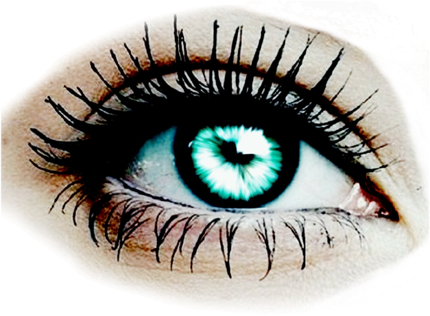 Closeup Blue Eye Makeup PNG with transparent background