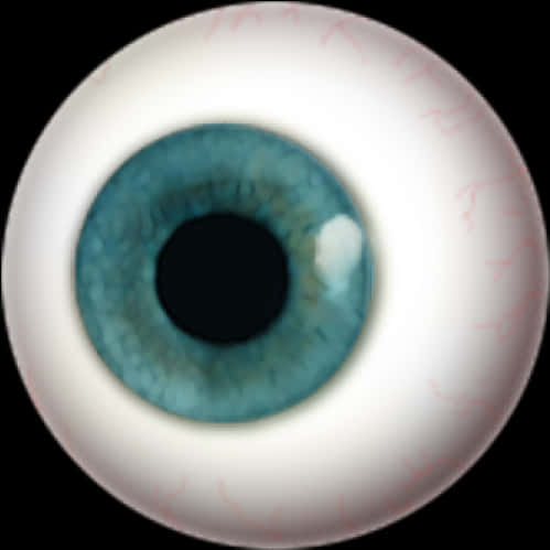 Closeup Blue Human Eyeball PNG with transparent background