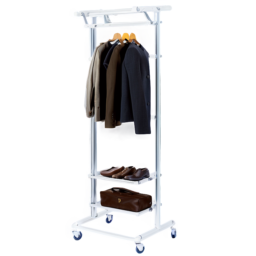 Clothes Rack With Shelves Png Ett