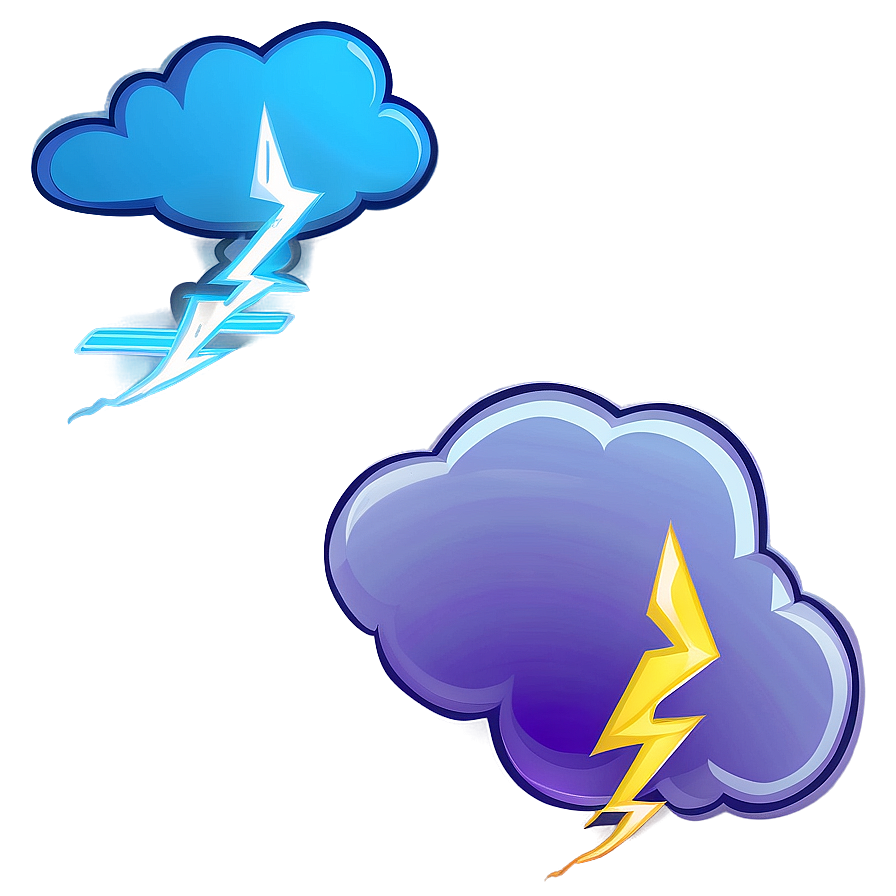 Cloud Cartoon With Lightning Bolt Png Gwc