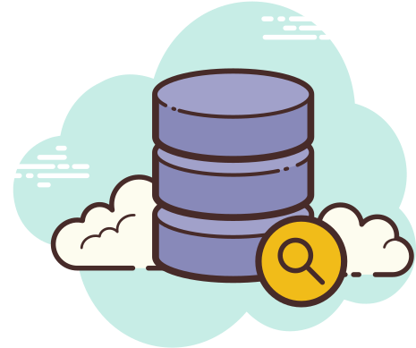 Cloud Database Search Illustration