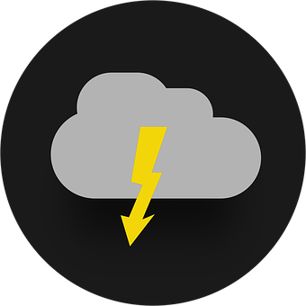 Cloud Lightning Icon PNG with transparent background