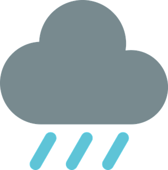 Cloud Rain Icon PNG with transparent background