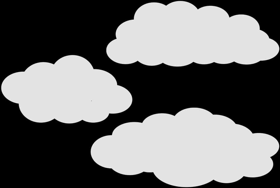 Cloud Shapes Vector Illustration PNG with transparent background