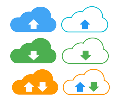 Cloud_ Upload_ Download_ Icons_ Set PNG with transparent background